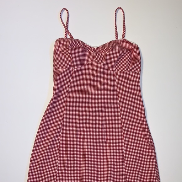 Rampage Red and White Gingham Pattern Stretchy Dress - Women’s Size 3 - Picture 2 of 8